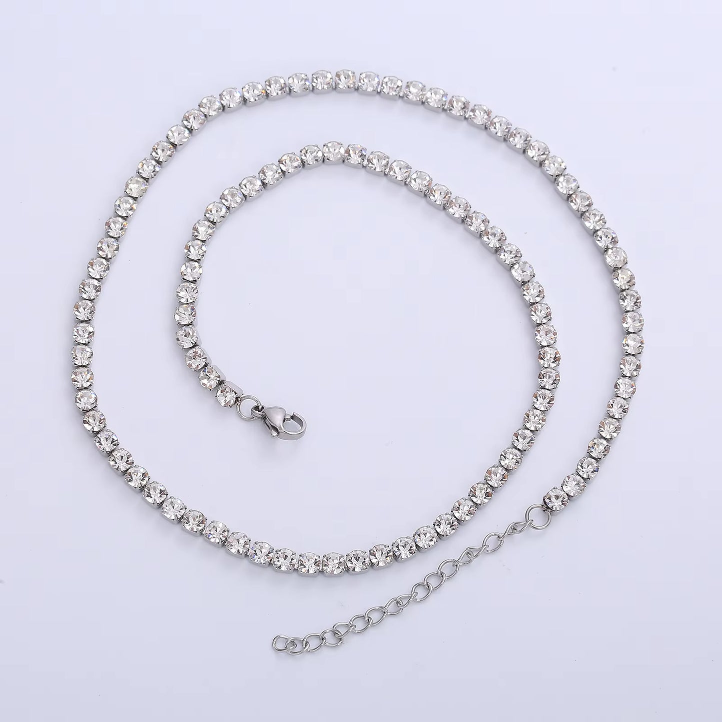 Tennis silver chain